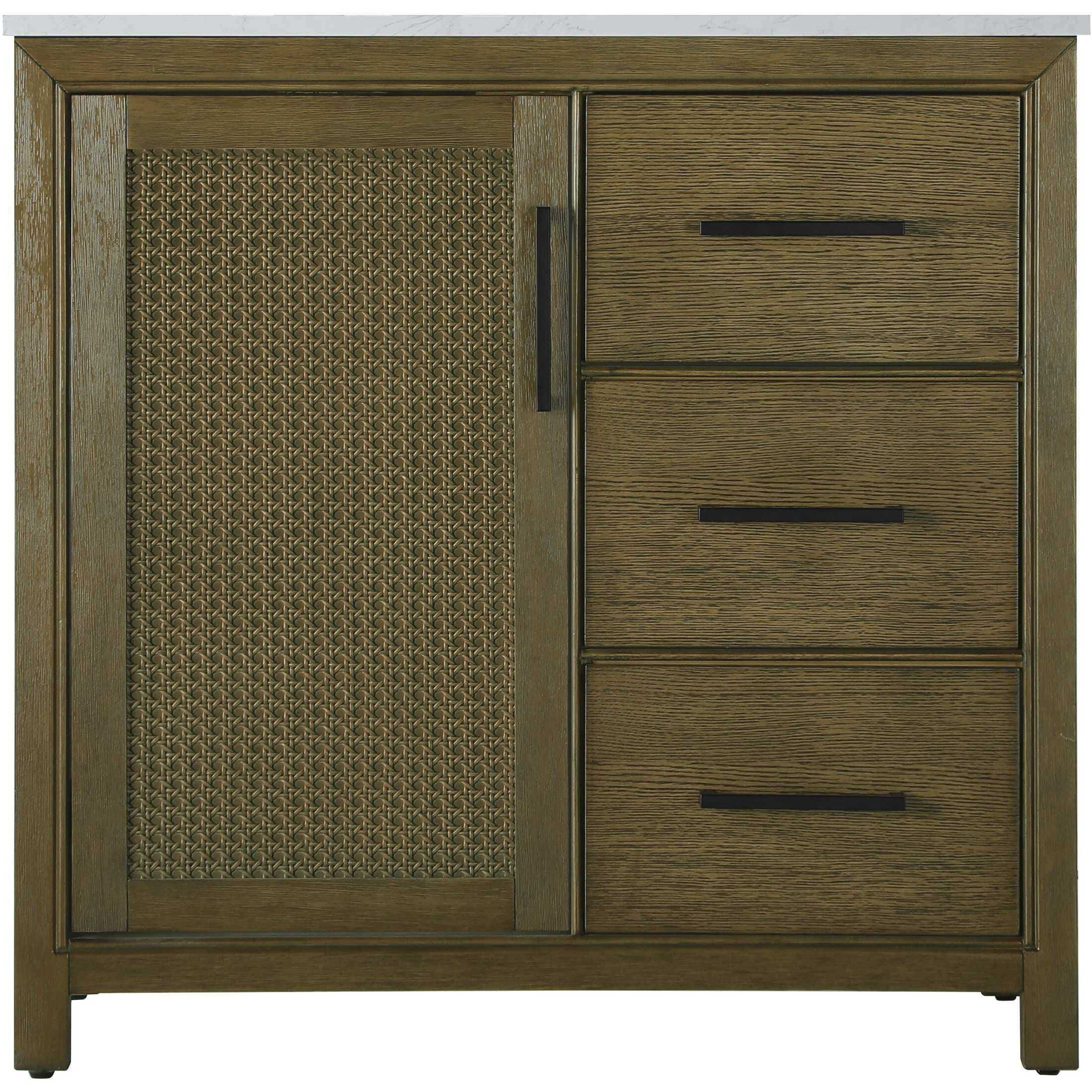 Alina 36 X 34 inch Hazel Oak Bathroom Vanity Cabinet