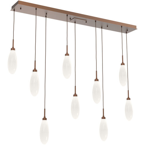 Fiori LED Burnished Bronze Linear Multi-Pendant Ceiling Light, Multi-Port