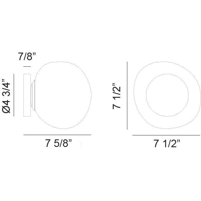 Melotte Wall Sconce Wall Light in Aged Gold Brass and Opal Glass
