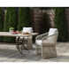 Allariz Greige / Stinson White Outdoor Dining Armchair