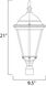 Westlake 1 Light 21 inch Black Outdoor Pole/Post Lantern