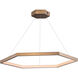 Hex LED 39.5 inch Brushed Champagne Suspension Pendant Ceiling Light