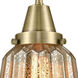 Franklin Restoration Chatham 1 Light 6 inch Antique Brass Mini Pendant Ceiling Light in Mercury Glass