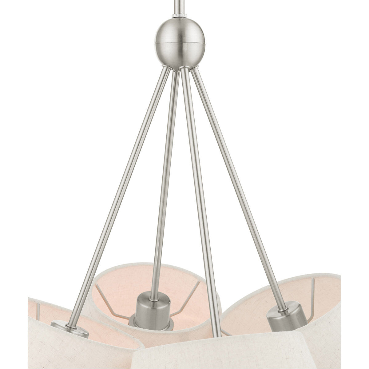 Prato 4 Light 25 inch Brushed Nickel Chandelier Ceiling Light