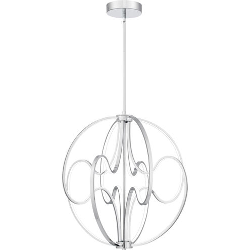 Clairon LED 23.75 inch Polished Chrome Pendant Ceiling Light