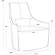 Carmine Cognac Leather Swivel Lounge Chair, Swivel