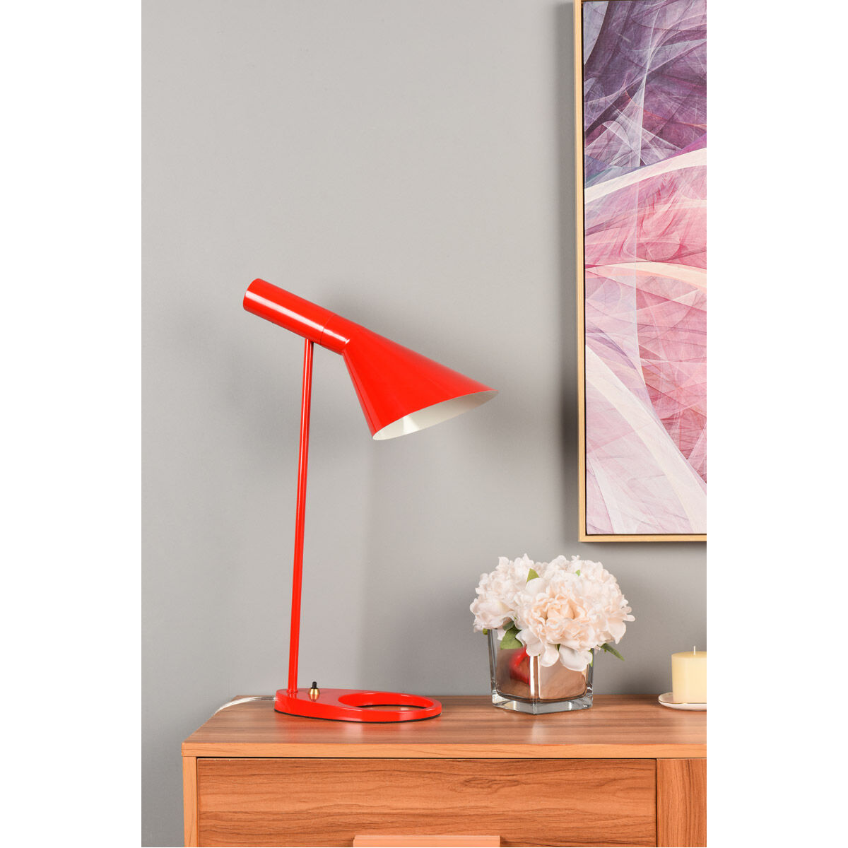 Juniper 20.3 inch 40 watt Red Table Lamp Portable Light