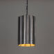 Allegra 1 Light 9.25 inch Gunmetal and Gold Mini Pendant Ceiling Light