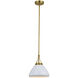 Dayna 1 Light 10 inch Satin Brass and Glossy White with Matte White Pendant Ceiling Light