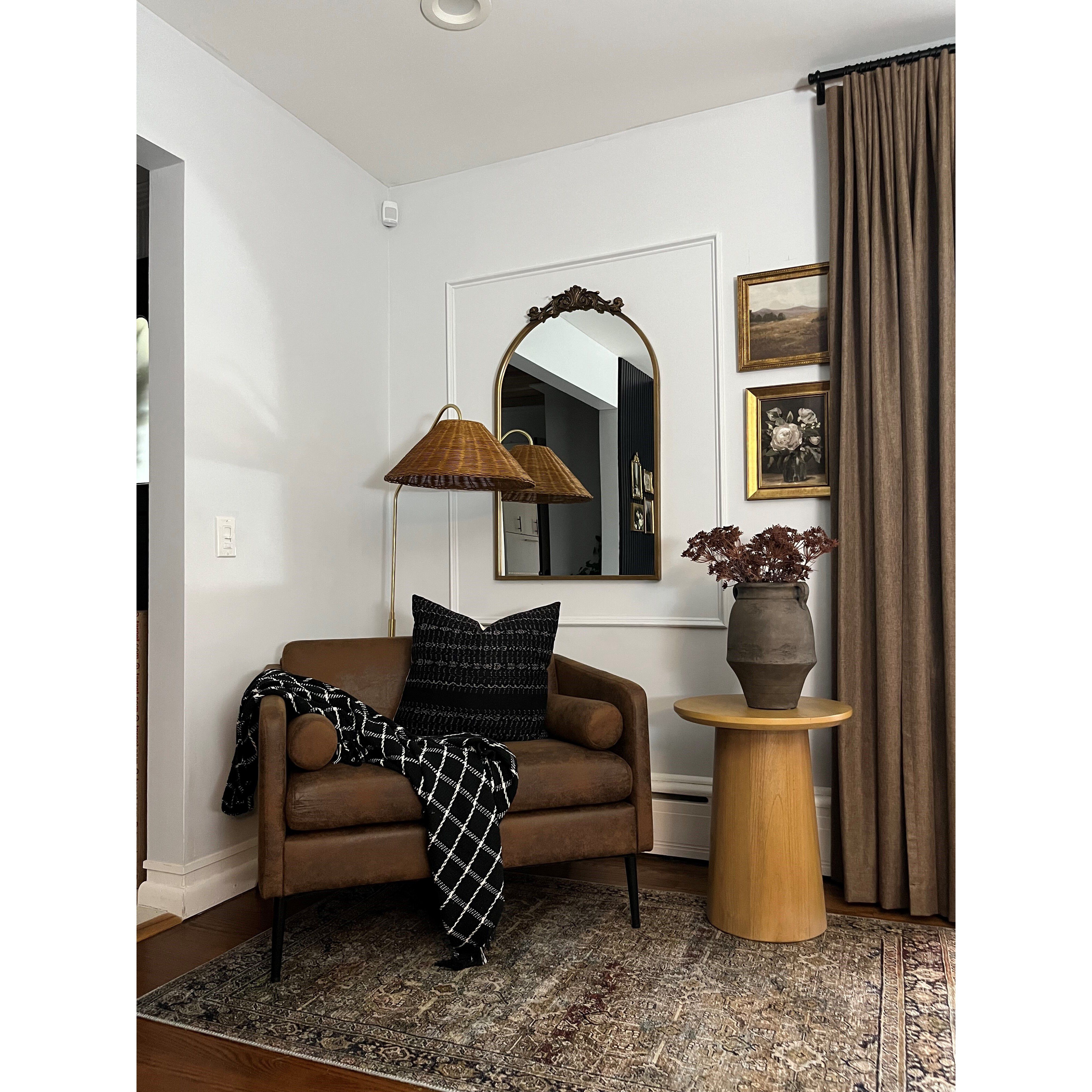 Lauren 60 inch 75.00 watt Aged Brass/Textured Black Floor Lamp Portable Light