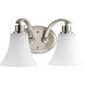 Joy 2 Light 14 inch Brushed Nickel Bath Vanity Wall Light