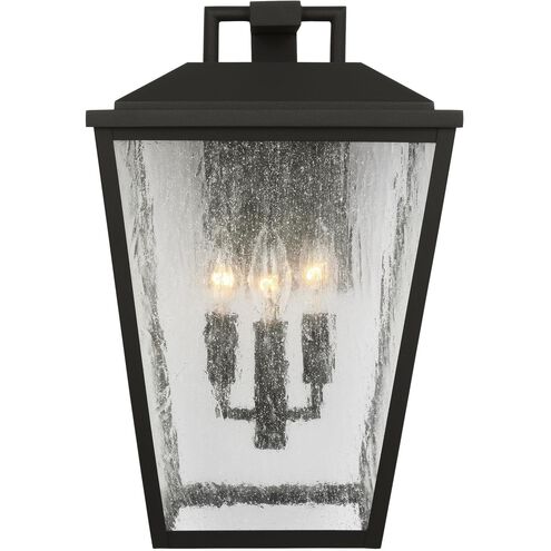 Drew & Jonathan Kennewick 3 Light 16.5 inch Textured Black Outdoor Wall Lantern, Large