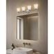 Fusion Collection - Tulsi Family 4 Light 32.5 inch Brushed Nickel and Opal Bath Bar Wall Light, EVOLV