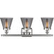 Ballston Small Cone LED 26 inch Brushed Satin Nickel Bath Vanity Light Wall Light in Plated Smoke Glass, Ballston