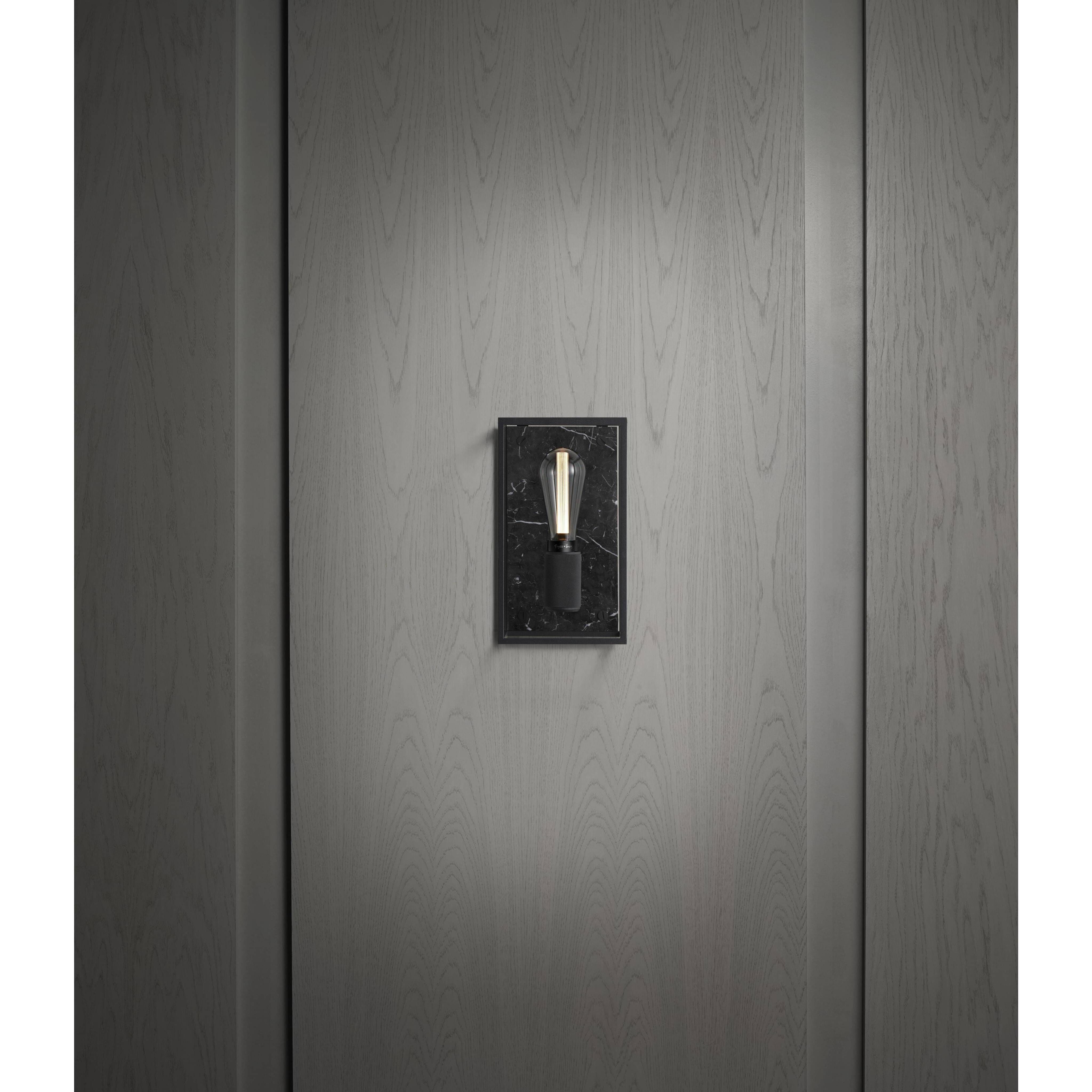 Caged Wall Light in Black Marble