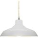 Radiance LED 13.5 inch Bisque and Brushed Nickel Pendant Ceiling Light