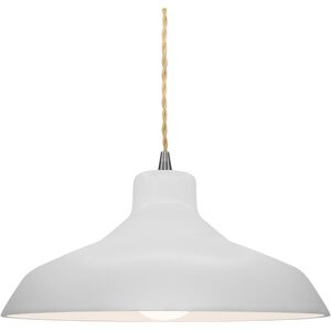 Radiance LED 13.5 inch Bisque and Brushed Nickel Pendant Ceiling Light