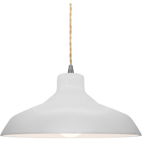 Radiance LED 13.5 inch Bisque and Brushed Nickel Pendant Ceiling Light