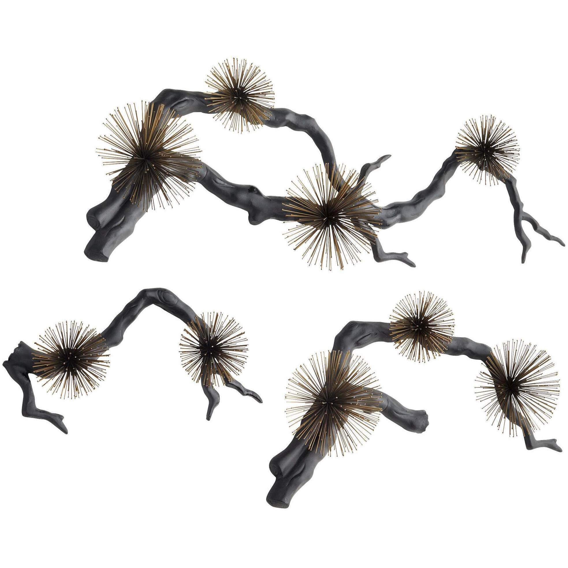 Ichiyo Black and Gold Accents Wall Decor, Small