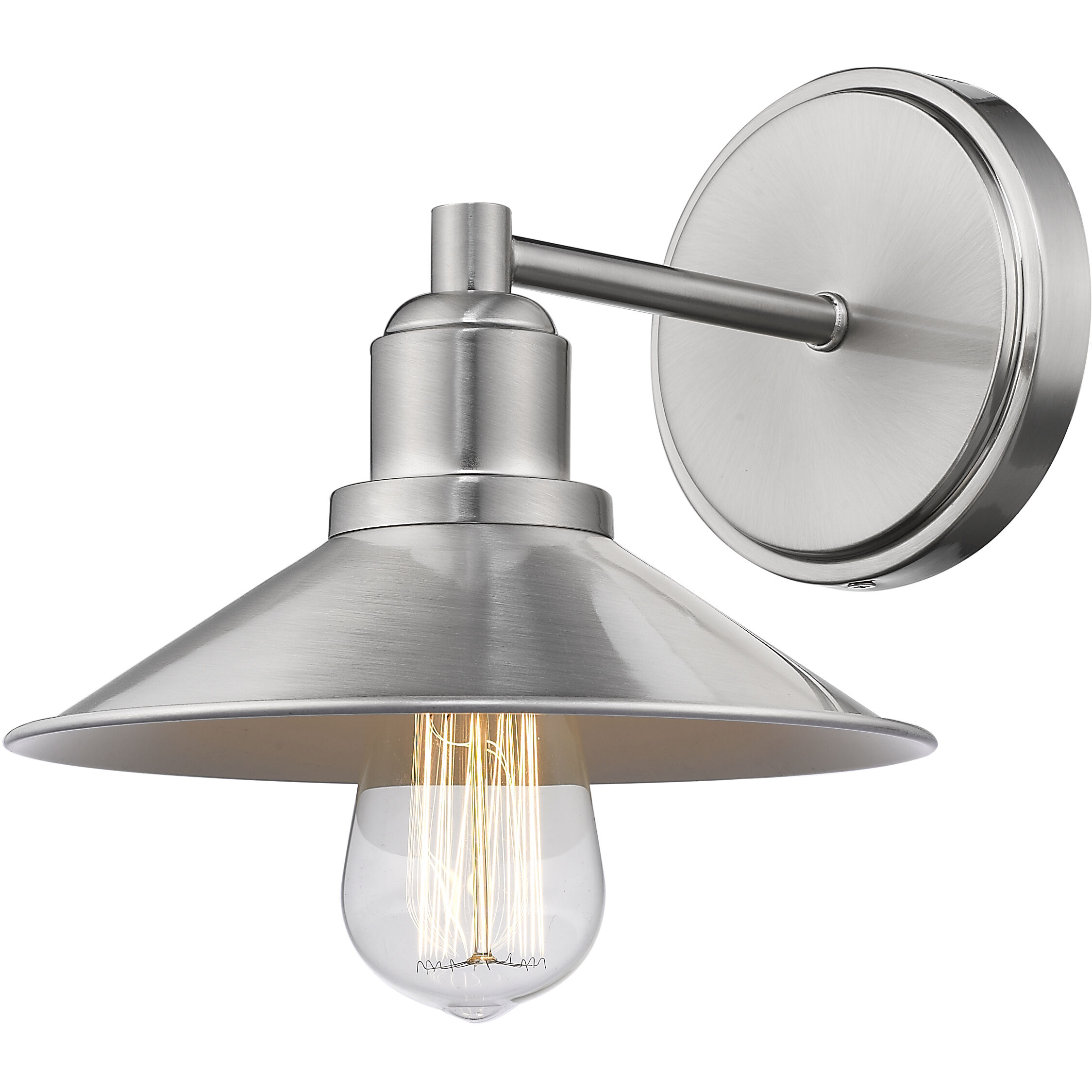 Casa 1 Light 9.5 inch Brushed Nickel Vanity Wall Light in Brushed Nickel Steel