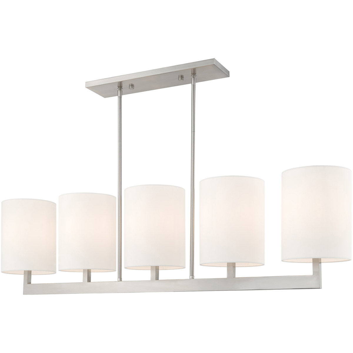 Hayworth 5 Light 49 inch Brushed Nickel Linear Chandelier Ceiling Light