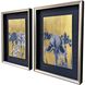 Blue Iris Blue and Metallic Framed Art