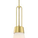 Evergreen Oasis LED 12 inch Brushed Gold Down Pendant Ceiling Light