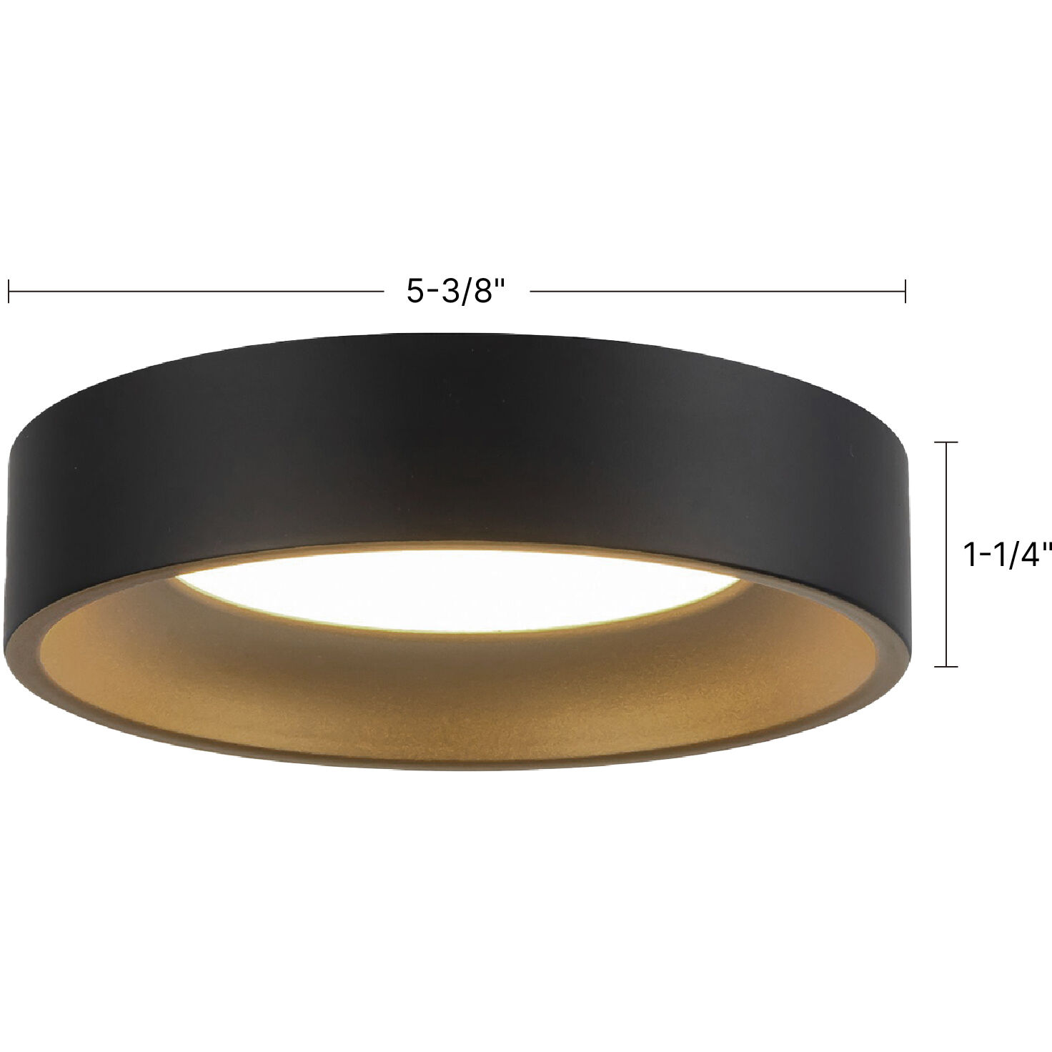 Nix 5.38 inch White and Gold Flush Mount Ceiling Light