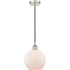 Edison Athens 1 Light 8 inch Polished Nickel Mini Pendant Ceiling Light