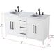Millie 60 X 35 inch White Bathroom Vanity Cabinet