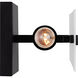 Dex 2 Light 4.75 inch Midnight Black Bath Vanity Wall Light
