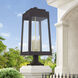 Oslo 4 Light 31 inch Bronze with Antique Brass Candles Outdoor Post Top Lantern