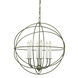 Globe 6 Light 22.00 inch Chandelier