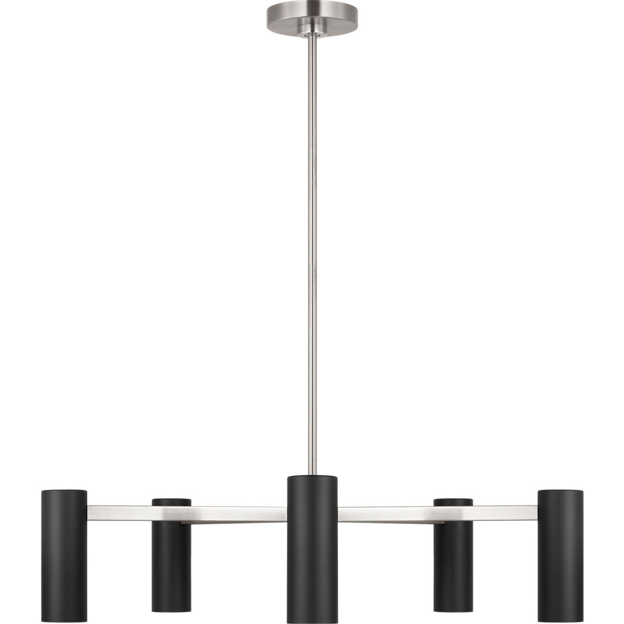 Zentro 5 Light 29 inch Brushed Nickel Chandelier Ceiling Light in Incandescent