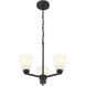 Strayhan 3 Light 18 inch Matte Black Chandelier Ceiling Light