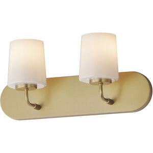 Durham 2 Light 18 inch Natural Aged Brass Bath Vanity Wall Light