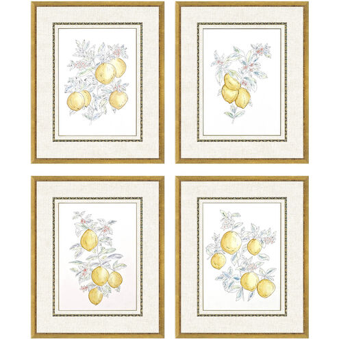 Culinary Yellow and Blue and Green and Neutral Framed Art