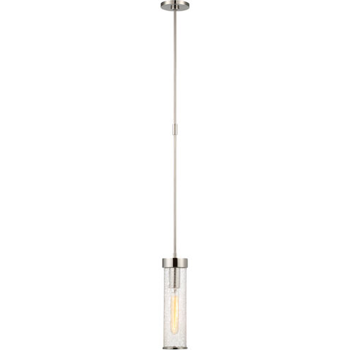 Kelly Wearstler Liaison LED 3.5 inch Polished Nickel Pendant Ceiling Light in Crackle Glass