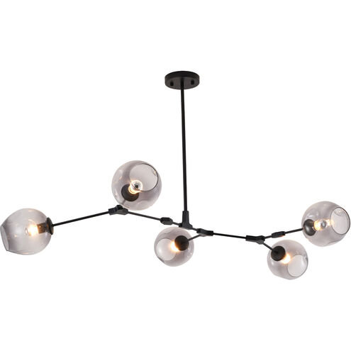 Canada 5 Light 17 inch Black Chandelier Ceiling Light 