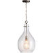 Rabun 1 Light 12 inch Brushed Pewter Pendant Ceiling Light in Polished Pewter