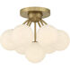 Lunara 7 Light 18.25 inch Legacy Brass Semi-Flush Mount Ceiling Light
