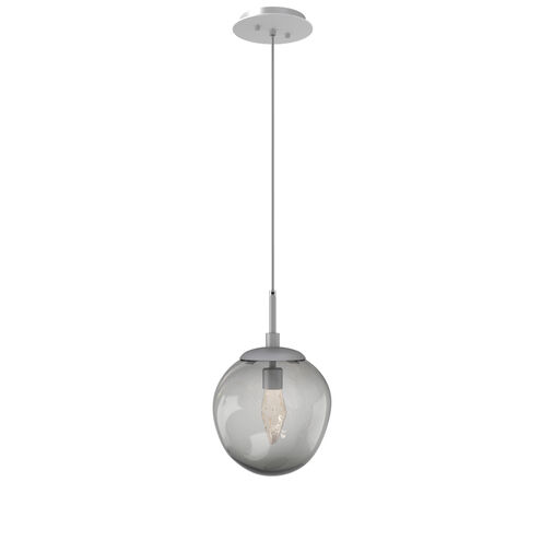 Aster LED LED 10 inch Classic Silver Pendant Ceiling Light in 2700K LED, Geo Inner - Smoke Outer