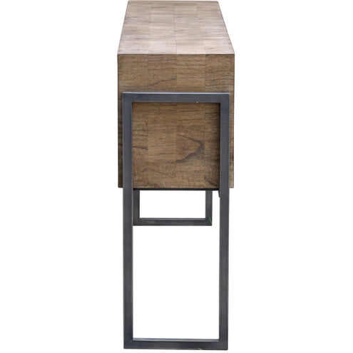 Nevis 60 inch Light Oatmeal and Aged Iron Sofa Table