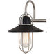Galena LED 25.25 inch Matte Black and Satin Nickel Bathroom Light Wall Light in 3