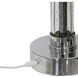 Celeste 17.5 inch 2 watt Chrome and Clear and White Table Lamp Portable Light