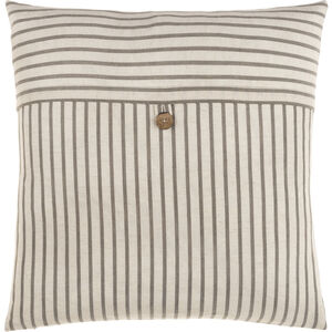 Penelope Stripe 20 inch Light Beige Pillow Kit in 20 x 20, Square