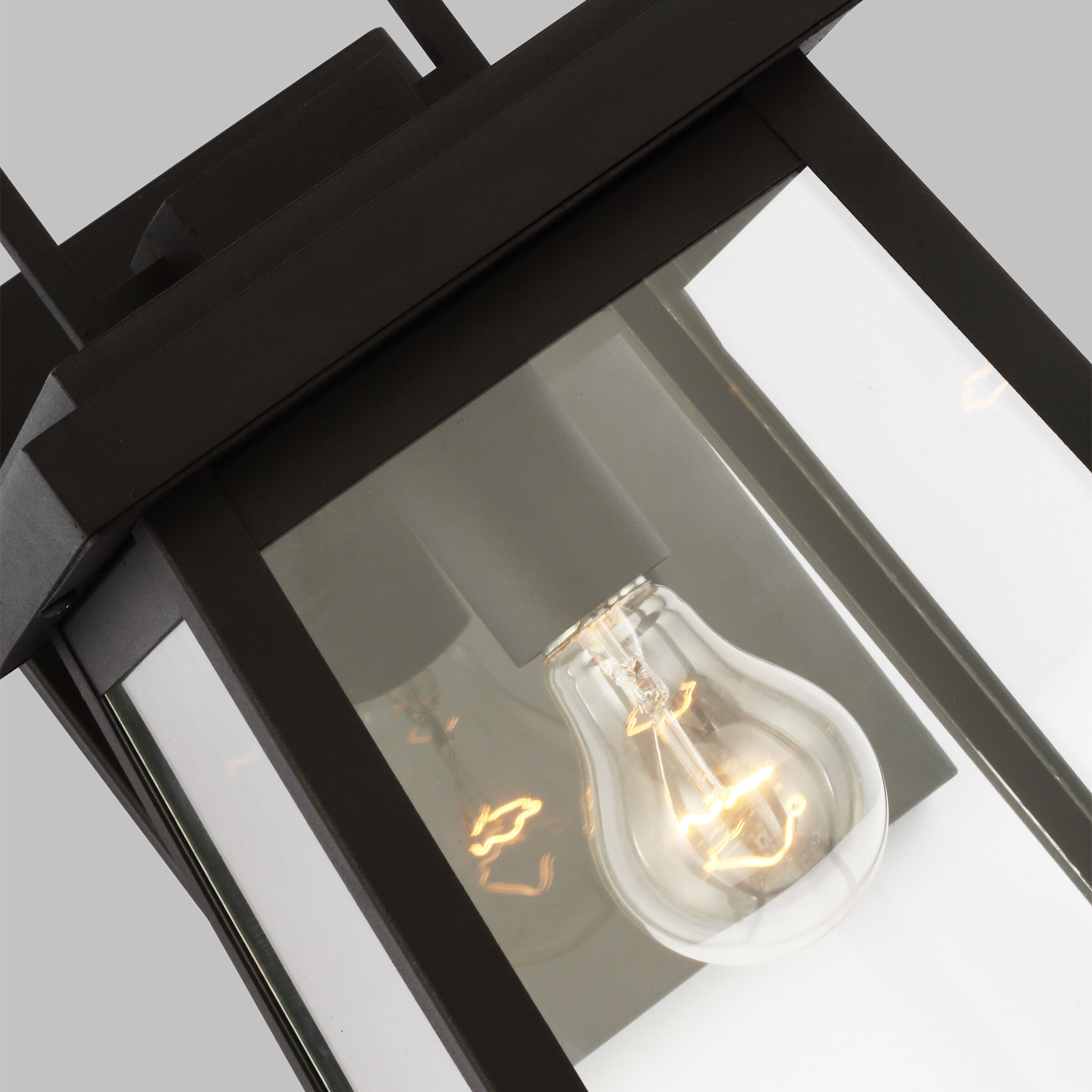 Founders 1 Light 18 inch Black Outdoor Wall Lantern