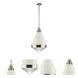 Hargreaves 1 Light 13.5 inch White and Polished Nickel Single Pendant Ceiling Light