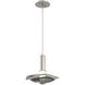 Cumulus LED 10.5 inch Beige Silver with Smoke Granite Glass Pendant Ceiling Light, Large