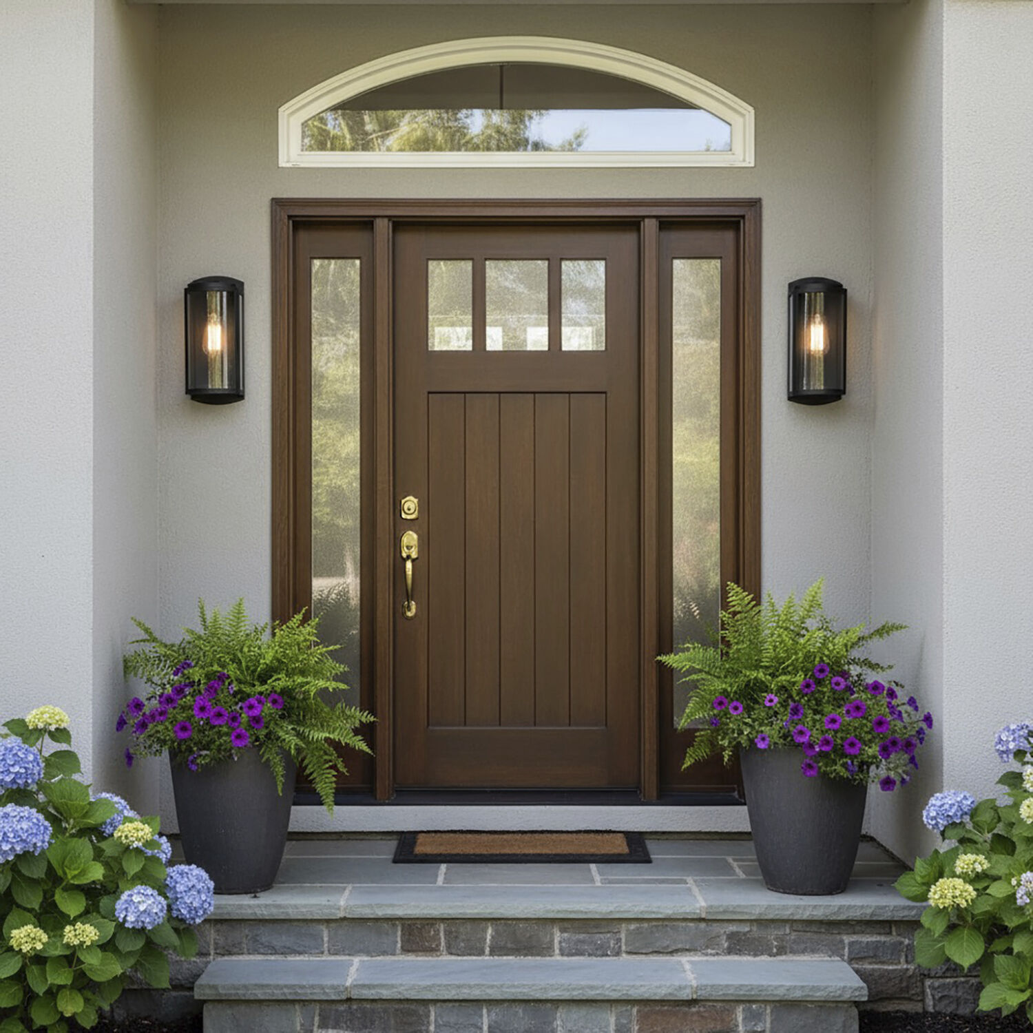 Lakewood LED 6 inch Matte Black Outdoor Wall Light